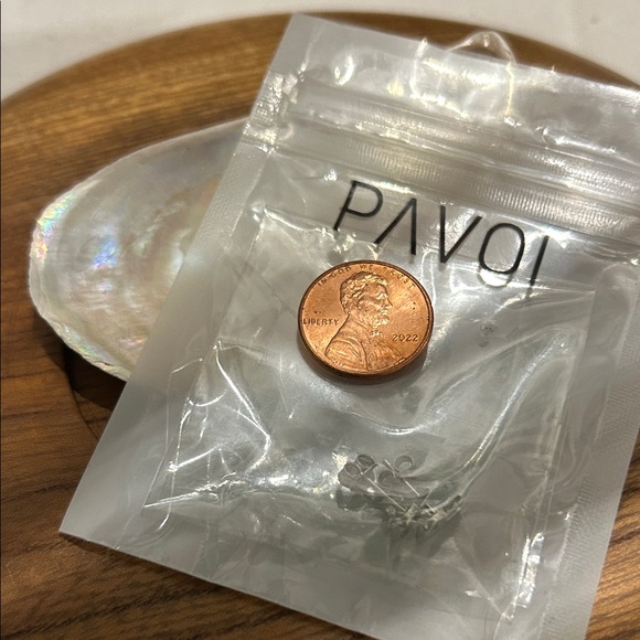 Silver Initial R Earrings - Picture 3 of 3